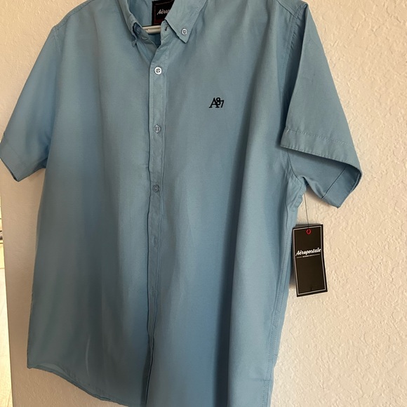 💰PRICE ⬇️  
AEROPOSTALE • Lt.Blue Button Down Mens Shirt • size XL - Picture 4 of 6
